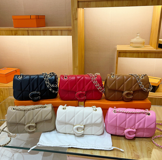 Coach Quilted Chain Shoulder Bag