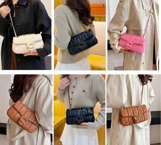 Coach Quilted Chain Shoulder Bag