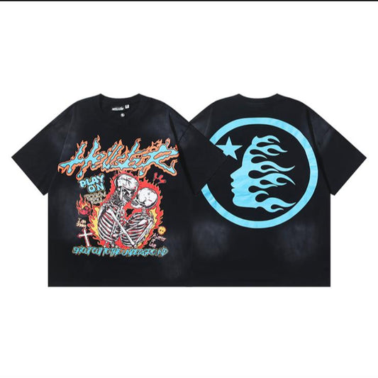 Hellstar “Play On” Skeleton Graphic Tee – Black