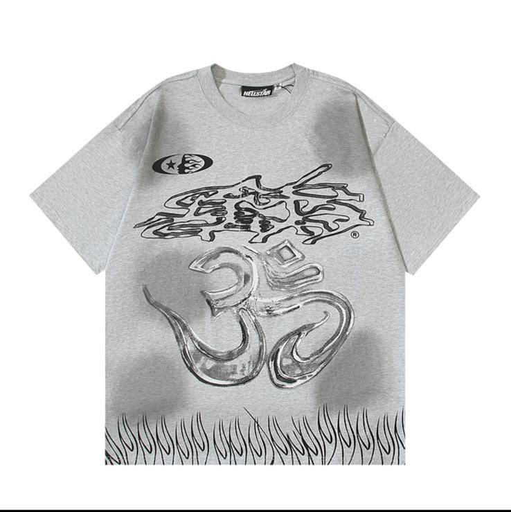 Hellstar Metallic Symbol Tee – Grey