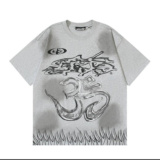 Hellstar Metallic Symbol Tee – Grey