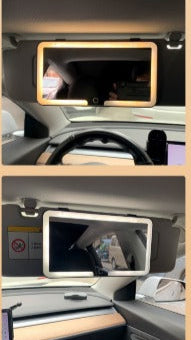 Three-Color Dimming Led Car HD Mirror